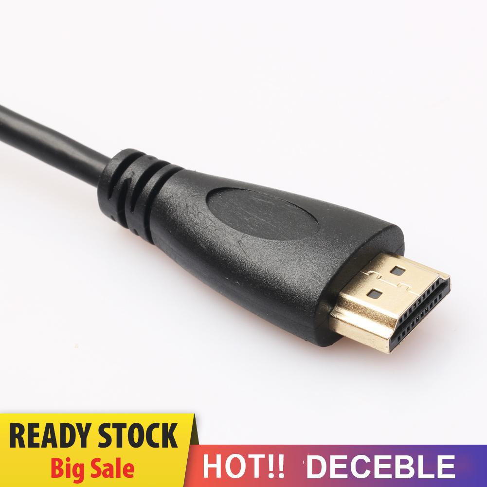 Deceble HDMI-compatible to DVI-D 24+1 Pin Monitor Display Adapter Cable Male/Male Gold HD HDTV