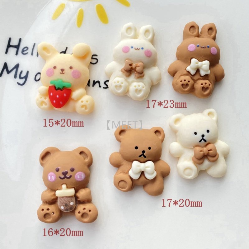 1 Túi Đựng Trang Sức Hình Trà Sữa Gấu DIY Bằng Nhựa Resin DIY