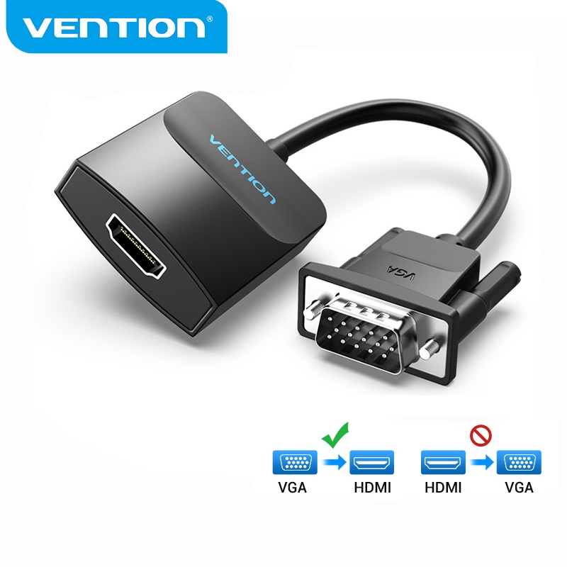 Cáp chuyển đổi VENTION đổi đầu cắm VGA sang lỗ cắm HDMI 1080p chuyên dụng | BigBuy360 - bigbuy360.vn