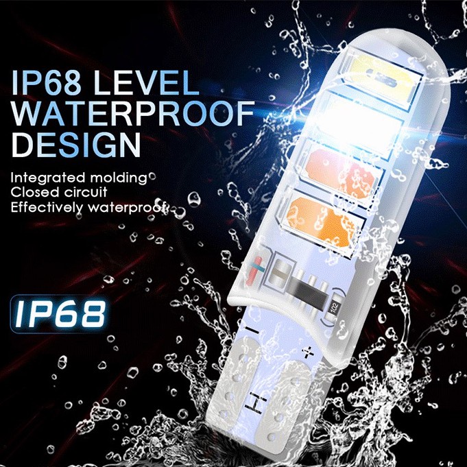 1 Bóng Đèn Silicone 12V T10 194 W5W 5630 8Smd T10 Led Cho Xe Hơi