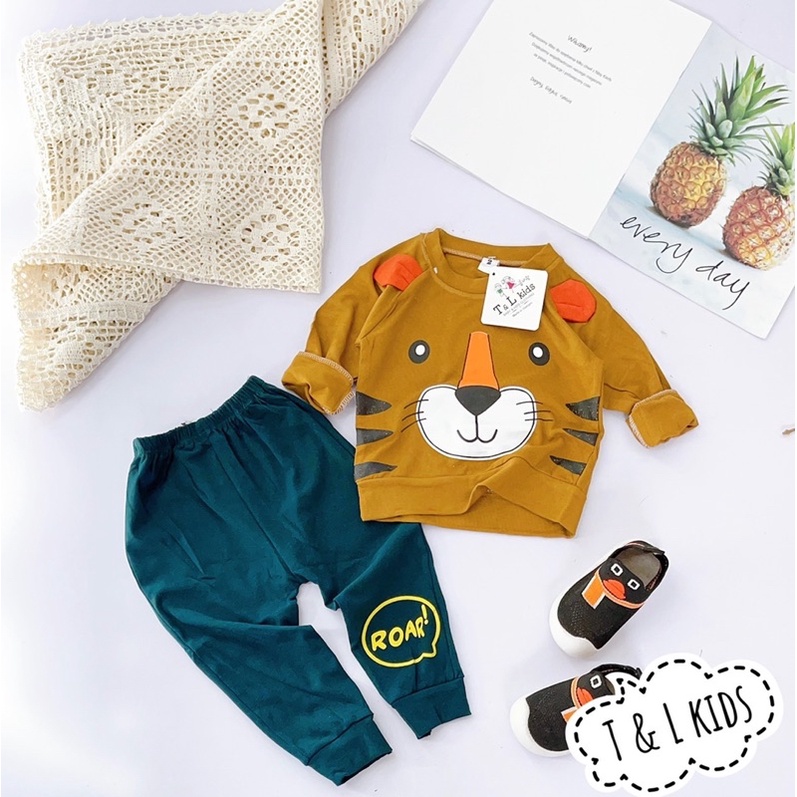 Bộ dài tay trẻ em cho bé trai bé gái 8-18kg Củ khoai tây shop chất liệu cotton co giãn mềm mịn siêu đáng yêu