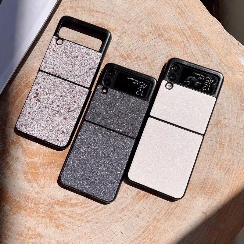 [HÀNGSẴN] Ốp Samsung Z Flip 3/Z Flip 4 nhũ lấp lánh có 3 màu để lựa chọn ZFlip3 /ZFlip4 /Z Flip3/Z Flip4