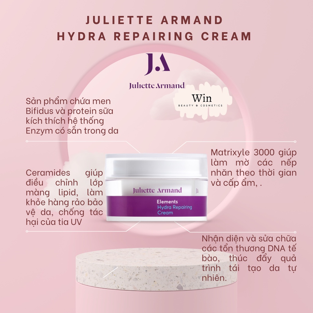 [Hàng Công Ty] *Lưu Mã 15% Trên Sản Phẩm* Kem Dưỡng Juliette Armand Phục Hồi Dưỡng Ẩm Da Hydra Repairing Cream