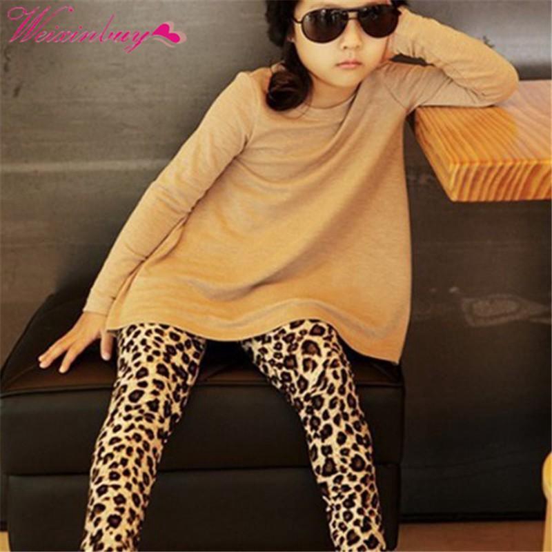 Quần Legging Họa Tiết Da Báo Thời Trang Cho Bé Gái