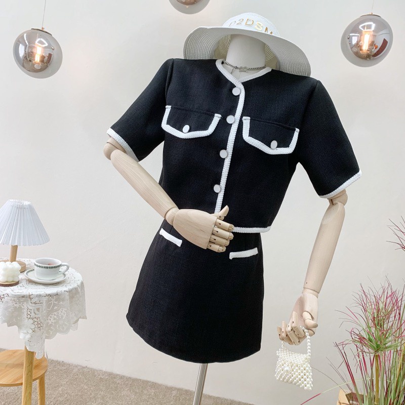 SET ÁO + CHÂN VÁY TÚI VIỀN (B1089)