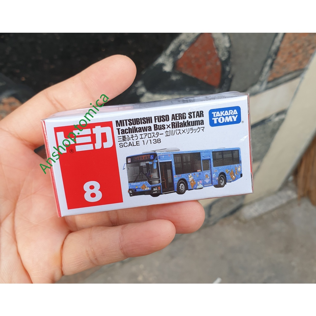 Mô hình xe Bus màu xanh tomica Nhật Bản No8