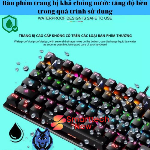 Bàn Phím Máy Tính, Bàn Phím Cơ Gaming K2 PRO Chơi Game Dùng Văn Phòng Đèn Led RGB 10 Chế Độ Khác Nhau