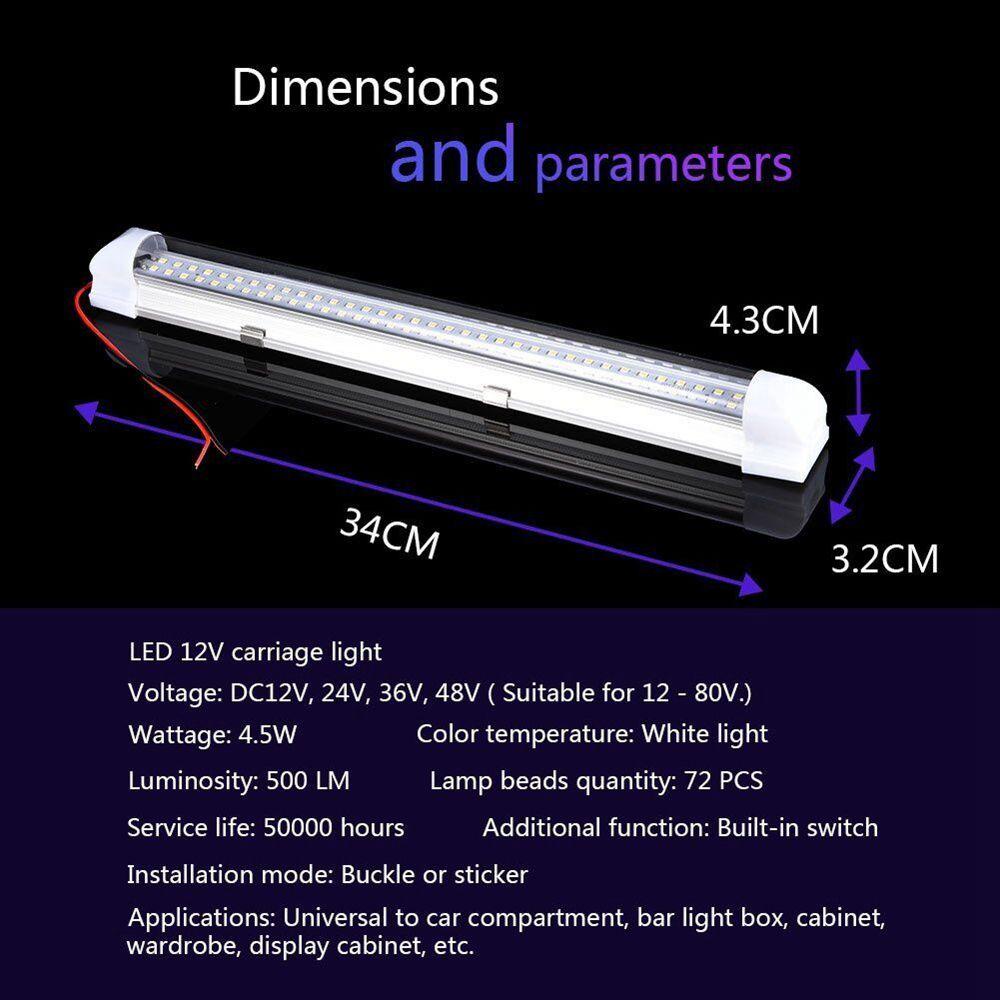 GOGOUP Dây Đèn LED 72 Bóng 12V Chuyên Dụng Cho Tàu Thuyền