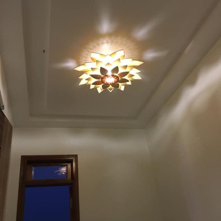 Đèn gỗ hoa sen - Đèn trần đẹp