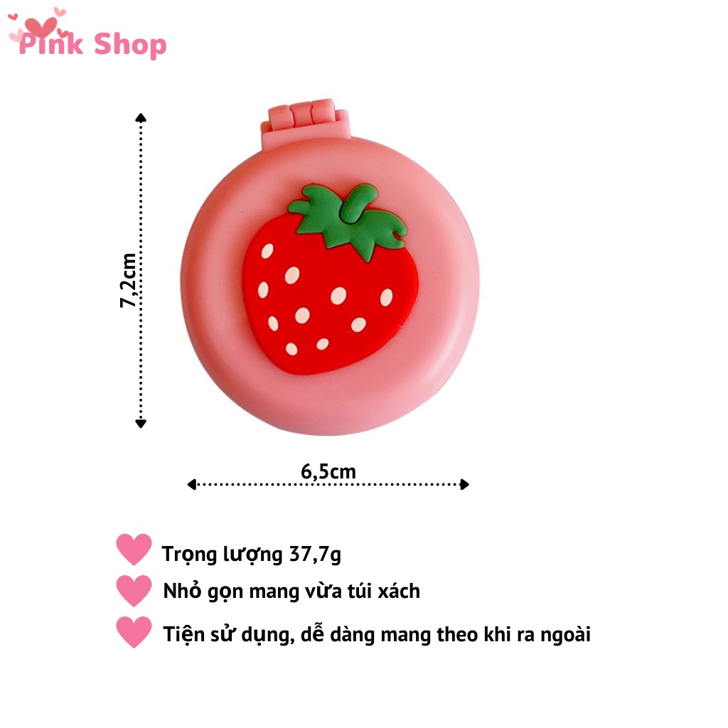Gương mini kèm lược Pinkshop mini cầm vừa tay, dễ thương