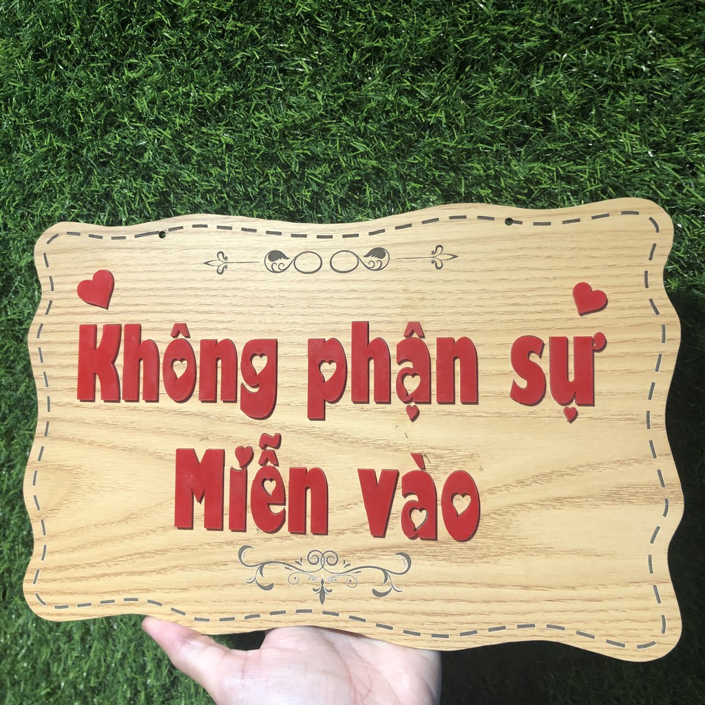 Bảng hiệu gỗ không phận sự miễn vào - Thiết kế và khắc chữ theo yêu cầu