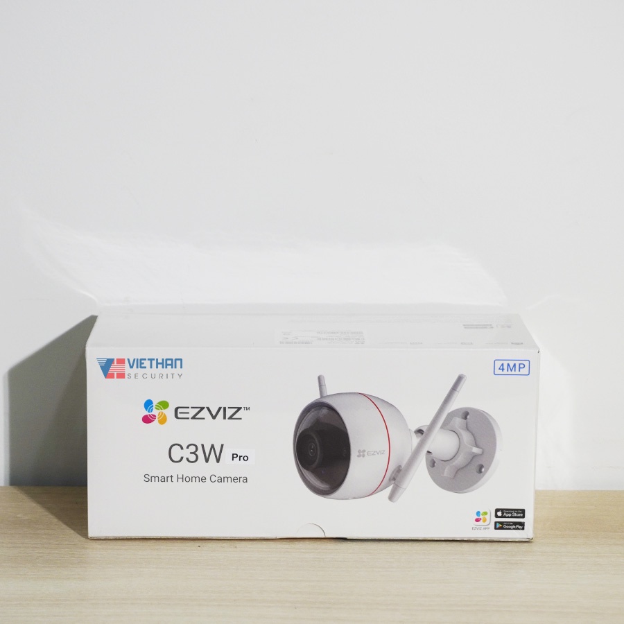 Camera giám sát wifi EZVIZ C3W Pro 4Mp Color NightVision đèn flash & còi báo động