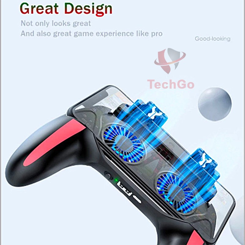 [Mã SKAMCLU9 giảm 10% đơn 100K] Tay cầm chơi game PUBG/FF/ROS Double Fan tích hợp sạc dự phòng 5000mAh H10 | BigBuy360 - bigbuy360.vn