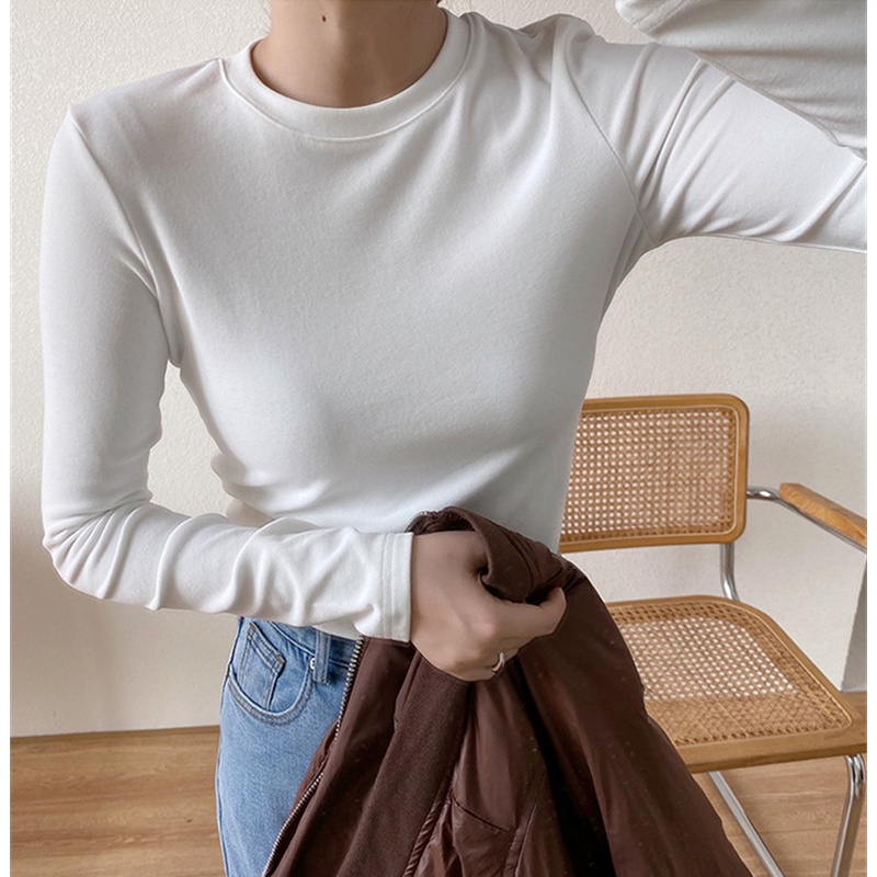 NRVP Áo Thun Nữ Dài Tay Dáng Rộng Thời Trang Hàn Quốc