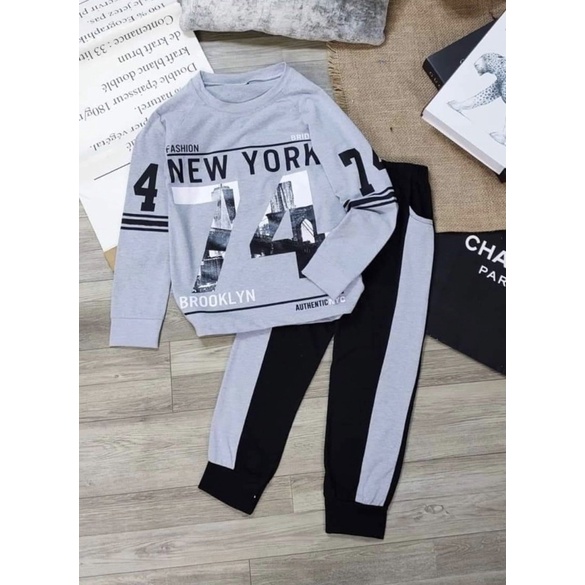 Đồ bộ tay dài bé trai size đại 20-35kg