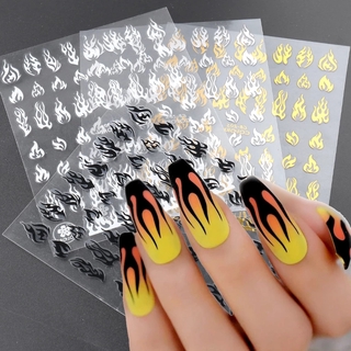 Miếng Dán Trang Trí Móng Tay 3D Hình Ngọn Lửa Độc Đáo