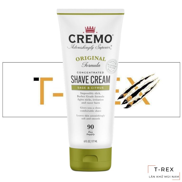 [FREESHIP] Kem Cạo Râu Cremo Sage &amp; Citrus 177Gr