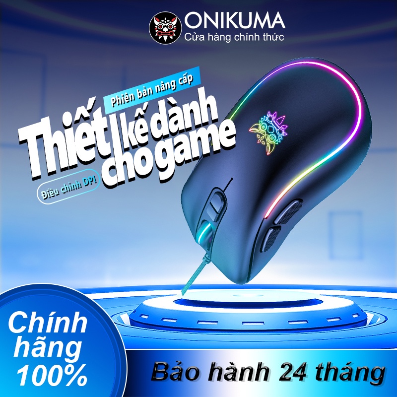 Chuột chơi game có dây ONIKUMA và chuột Bluetooth không dây có thể sạc lại với đèn RGB