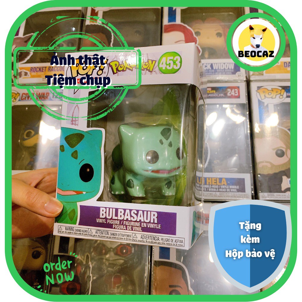 [Full BoxTặng Hộp Bảo Vệ] Mô hình Funko Anime dễ thương Bulbasaur Pokemon No.453 bền màu an toàn quà tặng