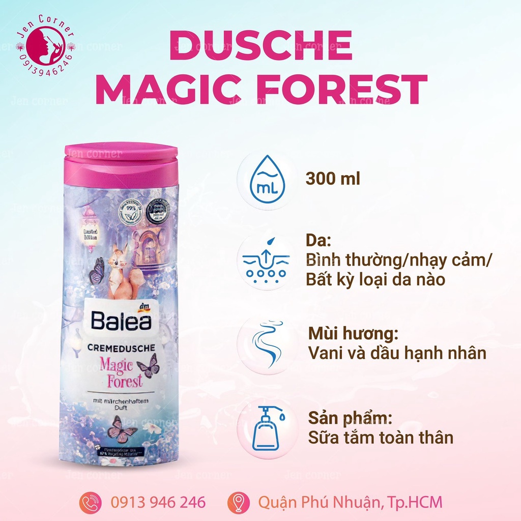 [Có sẵn] Bộ sản phẩm Balea Magic Forest (mới)