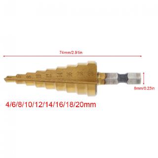 1pcs 4-20mm with Hex Shank Step Drill Bits Pagoda Cone Drill