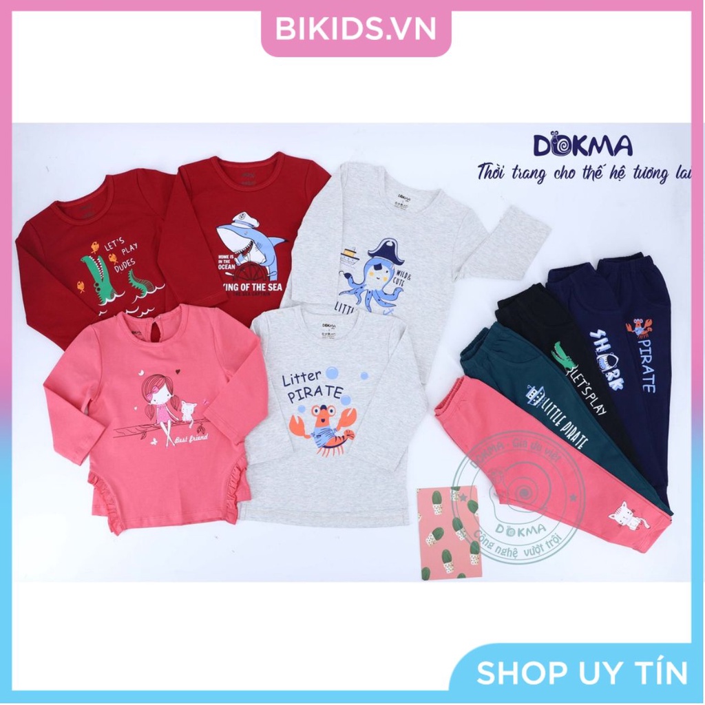 Dokma - Bộ cổ tròn dài tay BT+ BG (1-5Y) DB516