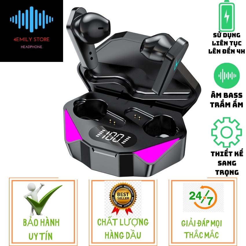 Tai nghe BLUETOOTH gaming x15 siêu hot. PIN SIÊU TRÂU. chuyên dành cho game. độ trễ cực thấp. màn hình LED.âm thanh HIFI