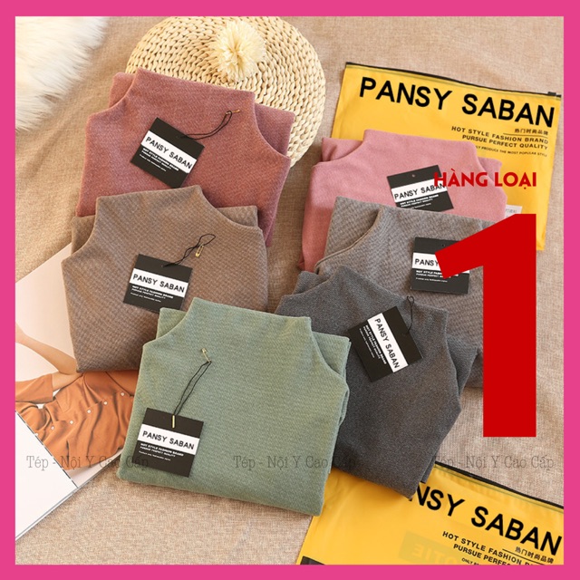 Áo Giữ Nhiệt Nữ , Áo Giữ Nhiệt Cổ 3 Phân Xuất Nhật Motie - Mutie ( Túi Zip )