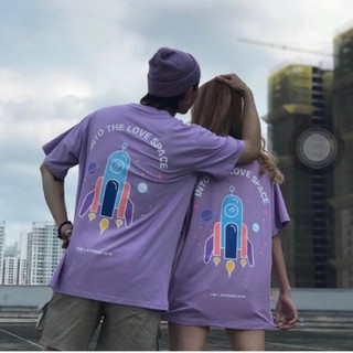 🌹Áo Thun Form Rộng Tên Lửa Tím 2019
