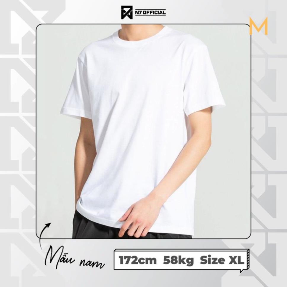 Áo thun trơn nam N7 5 màu phông basic tee ngắn cổ tròn cộc tay cao cấp cotton 100% hàng hiệu unisex dáng thể thao A6