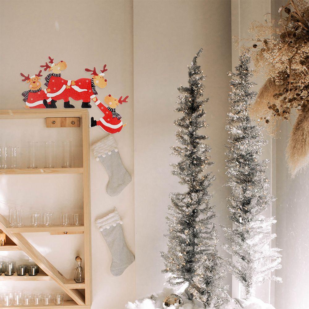 PINEVN Phụ Kiện Trang Trí Góc Cửa Hình Tuần Lộc