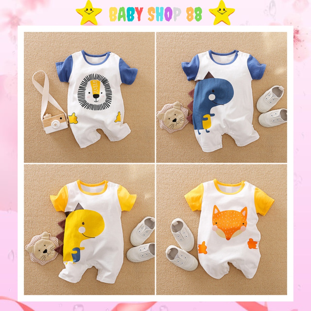Bộ body đùi bodysuit chất cotton cho bé gái bé trai Từ 0-12 tháng tuổi