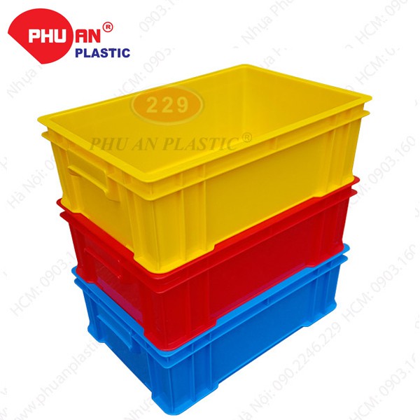 Thùng nhựa B4 Nhựa Phú An - Kích thước : 510 x 340 x 170 mm