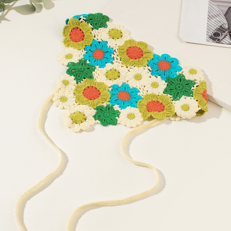 Khăn Trùm Đầu Dệt Kim Chống Nắng Nhiều Màu Sắc Hình Tam Giác Cho Nữ