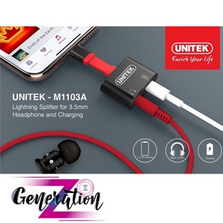 CÁP CHUYỂN LIGHTNING RA CỔNG HEADPHONE 3.5MM CÓ HỖ TRỢ SẠC CHARGING UNITEK M1103A