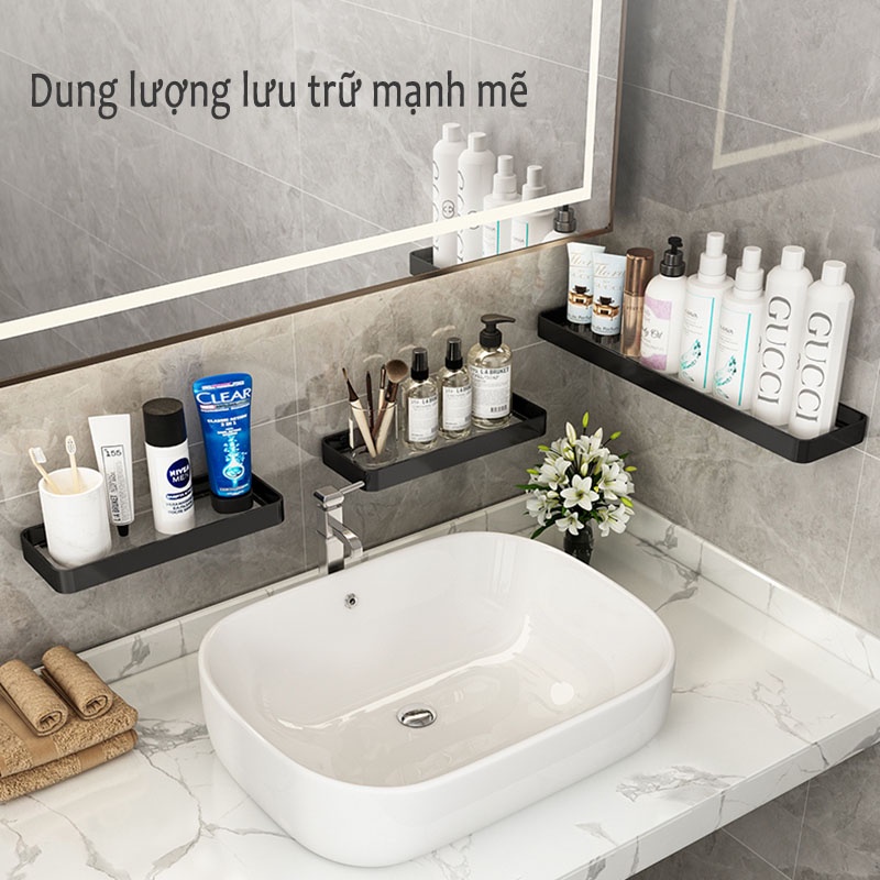 Kệ giữ đồ MEIDOO nền thủy tinh dán tường không cần khoan lỗ sử dụng trong phòng tắm