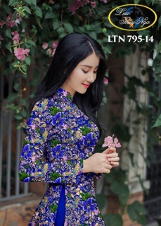 Vải lụa vân gỗ in hoa