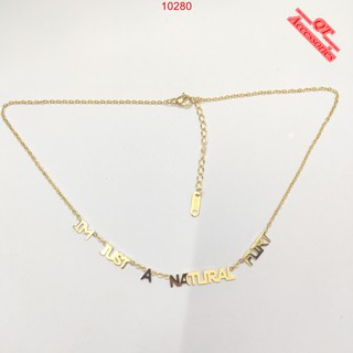 Dây chuyền titan mạ vàng 99k mặt chữ thời trang siêu bền màu