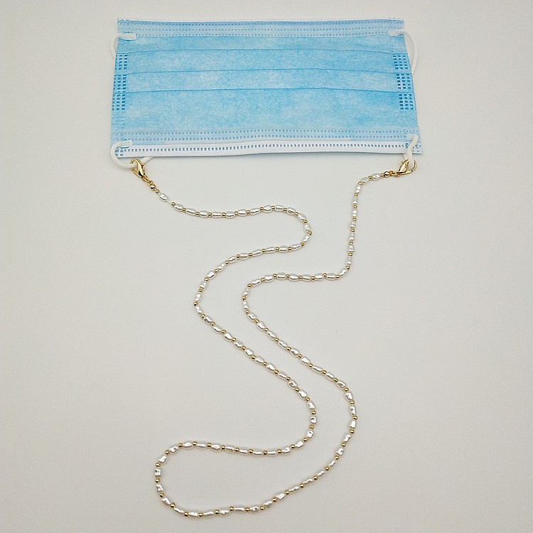 Dây đeo mắt kính 70cm đính vỏ ngọc trai xinh xắn