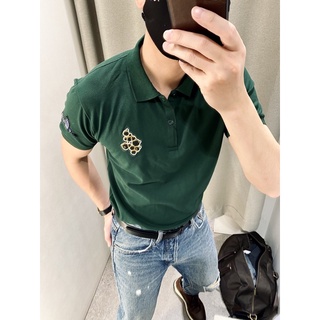 Áo Polo Họa Tiết Vải Gân Mịn