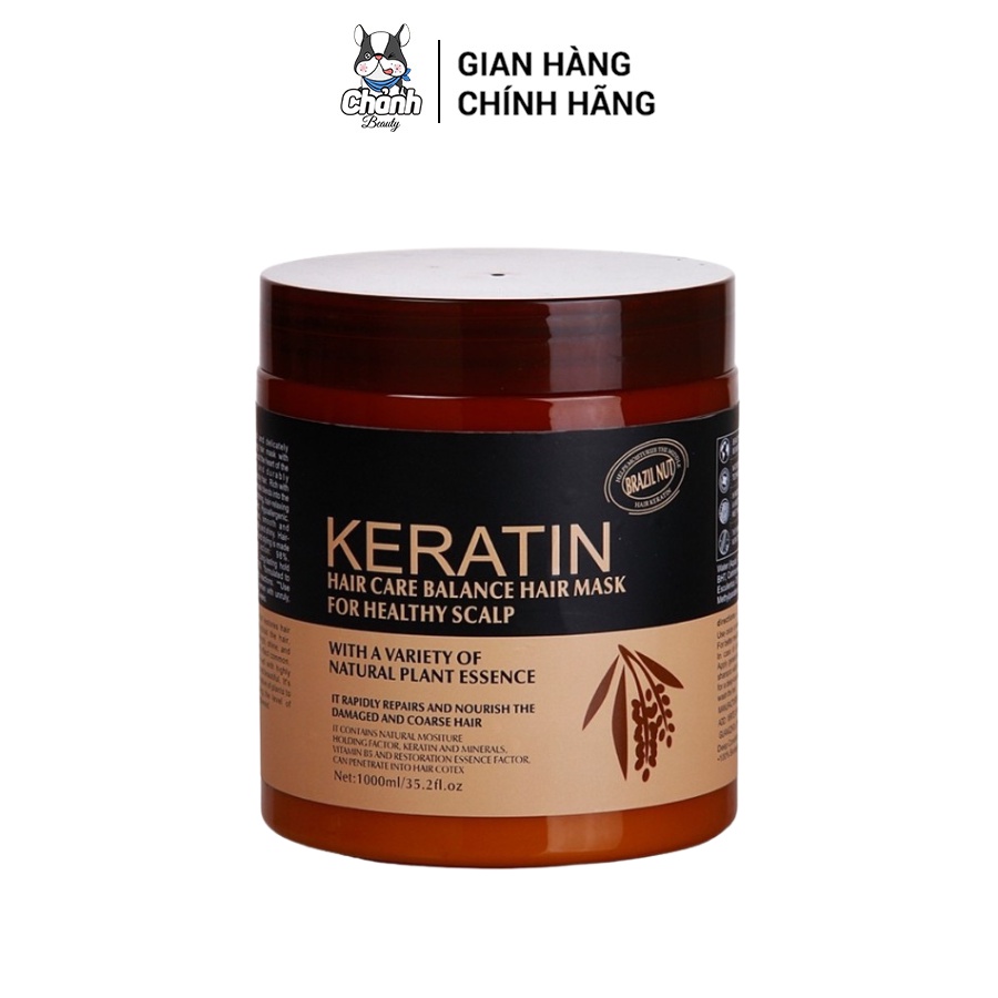 Kem Ủ Tóc Keratin Siêu Mềm Mượt Dưỡng Tóc 1000ml