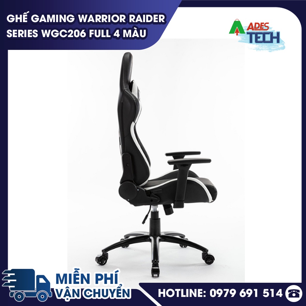 Ghế Gaming WARRIOR Raider Series WGC206 FULL 4 MÀU | Chất Liệu Da PU Bền Bỉ | Bảo Hành Chính Hãng 12 Tháng