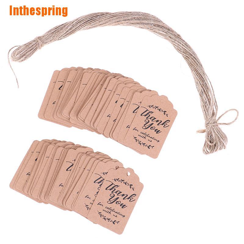 Set 100 Tấm Thiệp Cảm Ơn Kèm Dây Treo Tiện Dụng
