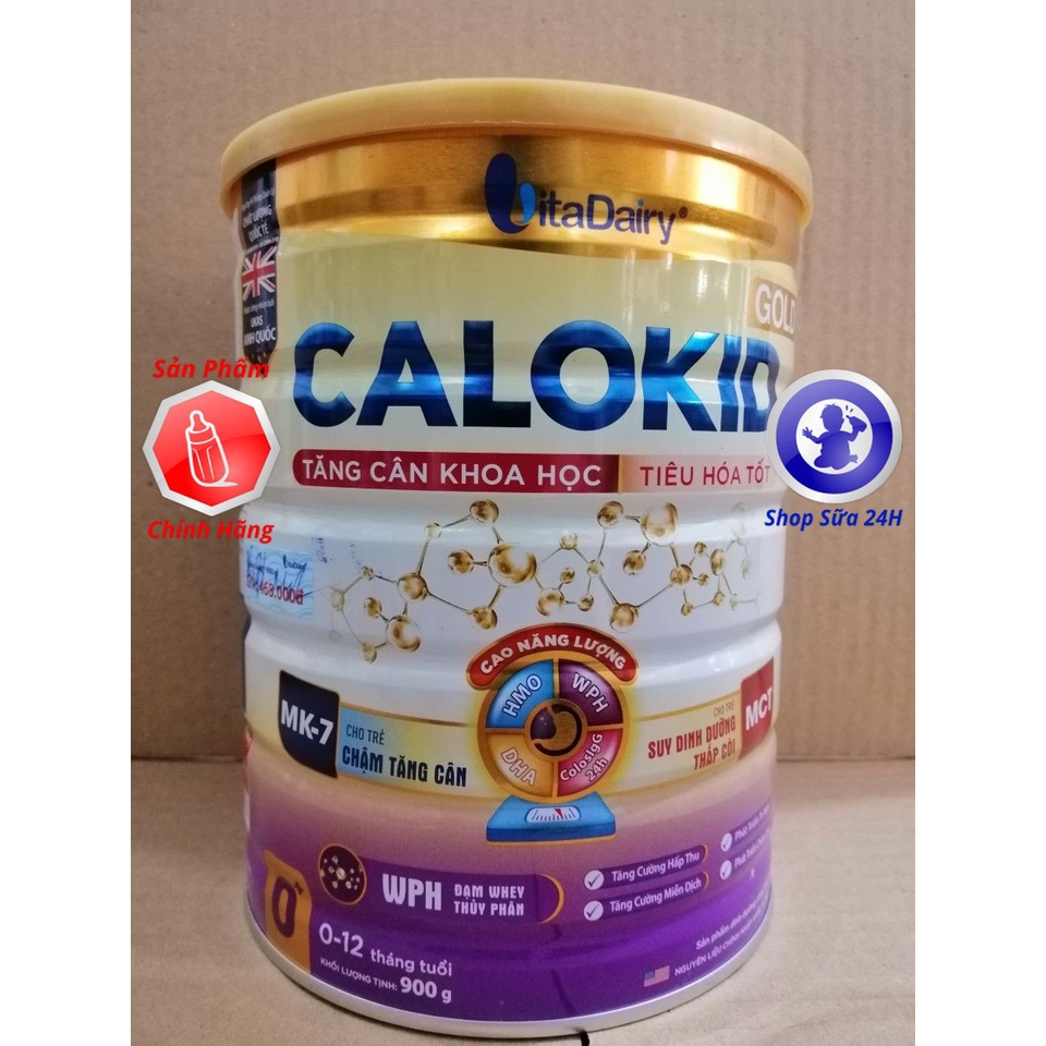 [DATE 2023] Sữa CALOKID GOLD Mẫu Mới Số 0+, 1+ Lon 900g