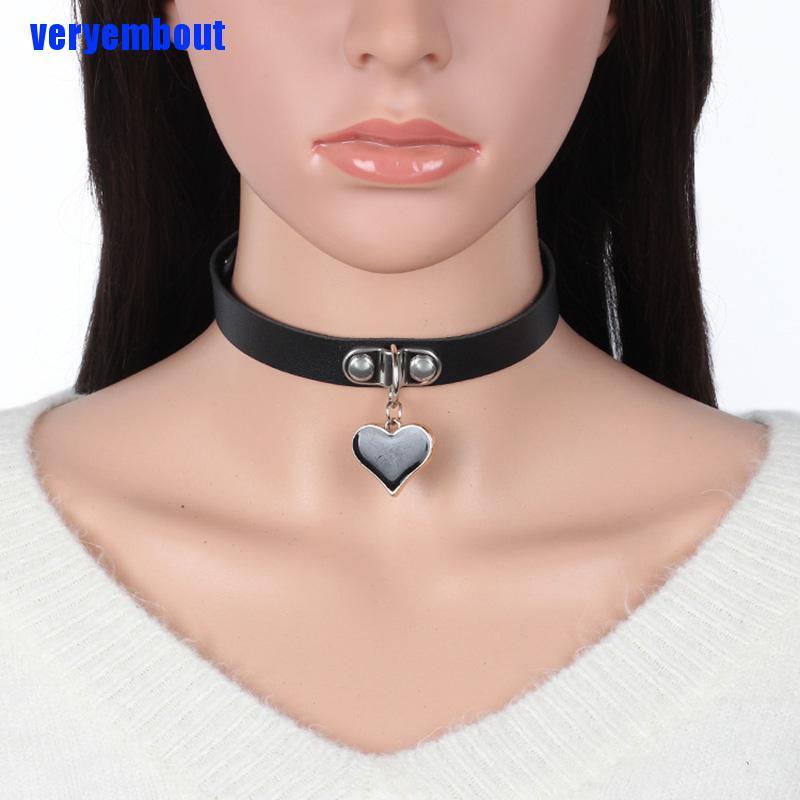 Vòng Cổ Choker Da PU Đính Gai Nhọn Phong Cách Gothic Punk