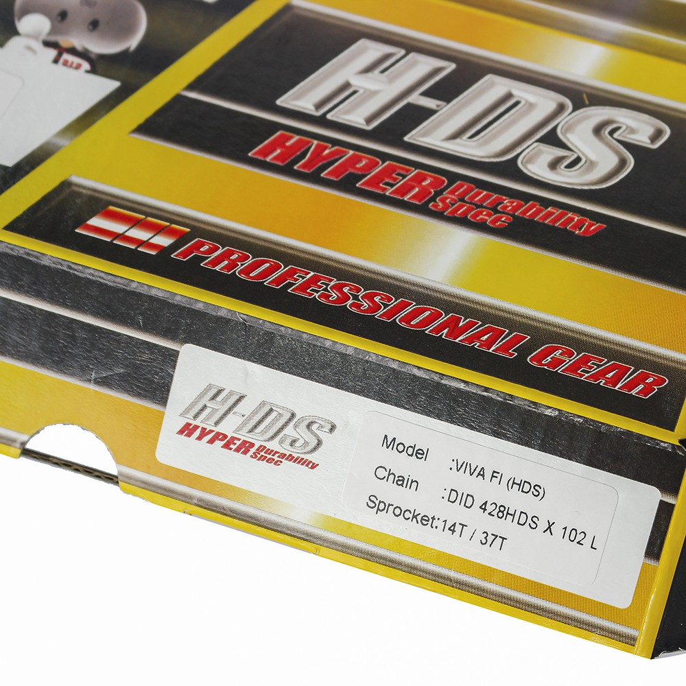 Nhông sên dĩa DID xe Viva Fi (sên 10 ly) 428HDN-102L, 14T-37T