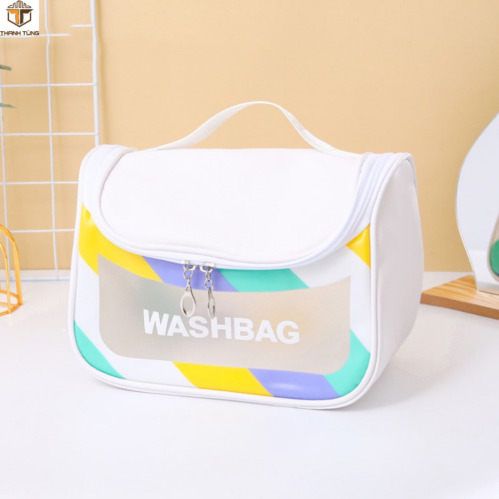 Túi đựng mỹ phẩm du lịch đựng đồ trang điểm cá nhân đồ bơi có quai cao cấp washbag mẫu mới