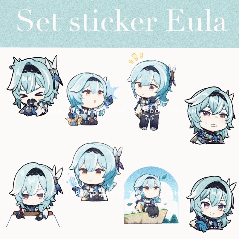 Set sticker nhân vật eula genshin impact