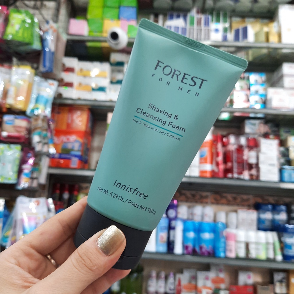 Sữa Rửa Mặt Kiêm Bọt Cạo râu cho nam Innisfree Forest for Men Shaving &amp; Cleansing Foam150ml
