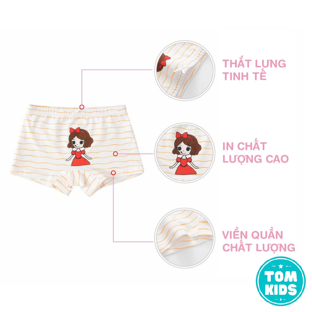 Hộp 5 Quần Chíp Bé Gái Chất Liệu COTTON Kháng Khuẩn Mềm Mại Co Giãn Đàn Hồi Tốt Họa Tiết Công Chúa Dễ Thương Mã DL-001